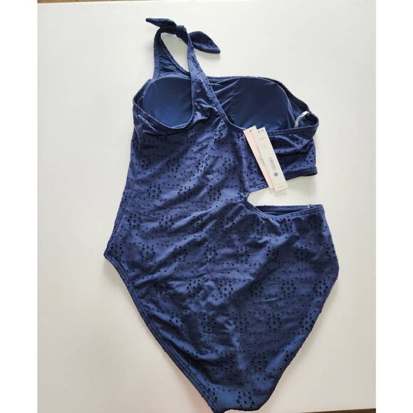 Aqua Swim One Shoulder Side Cutout One Piece - Picture 3 of 3